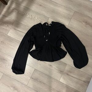 Backless Black Women's Top